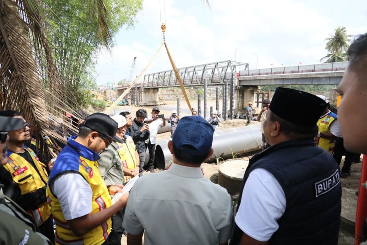 Jembatan Krueng Tingkeum Kuta Blang Ditargetkan Selesai Juli 2026